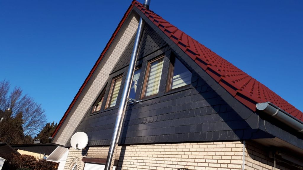 Detailaufnahme von Fassadenarbeiten