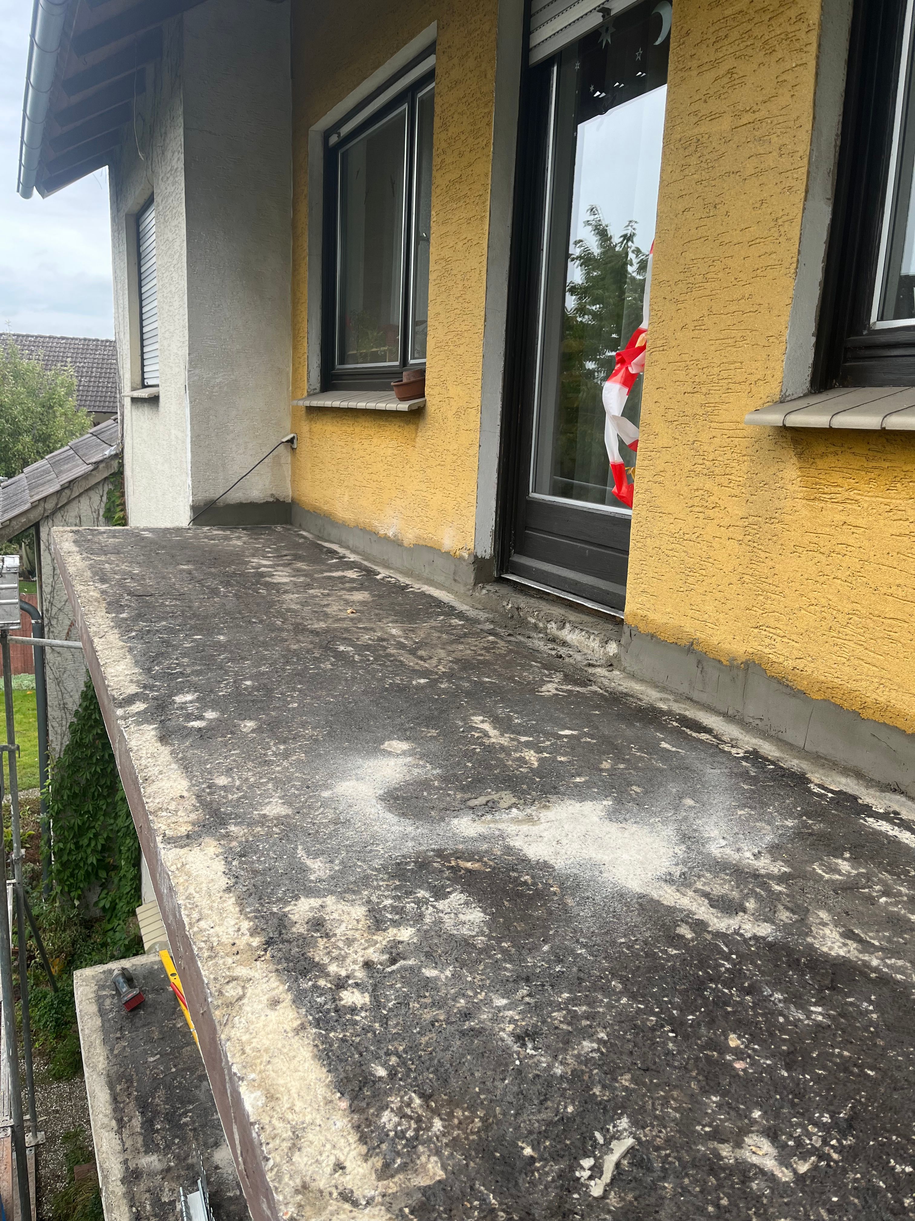 Detailaufnahme einer Terrassenabdichtung