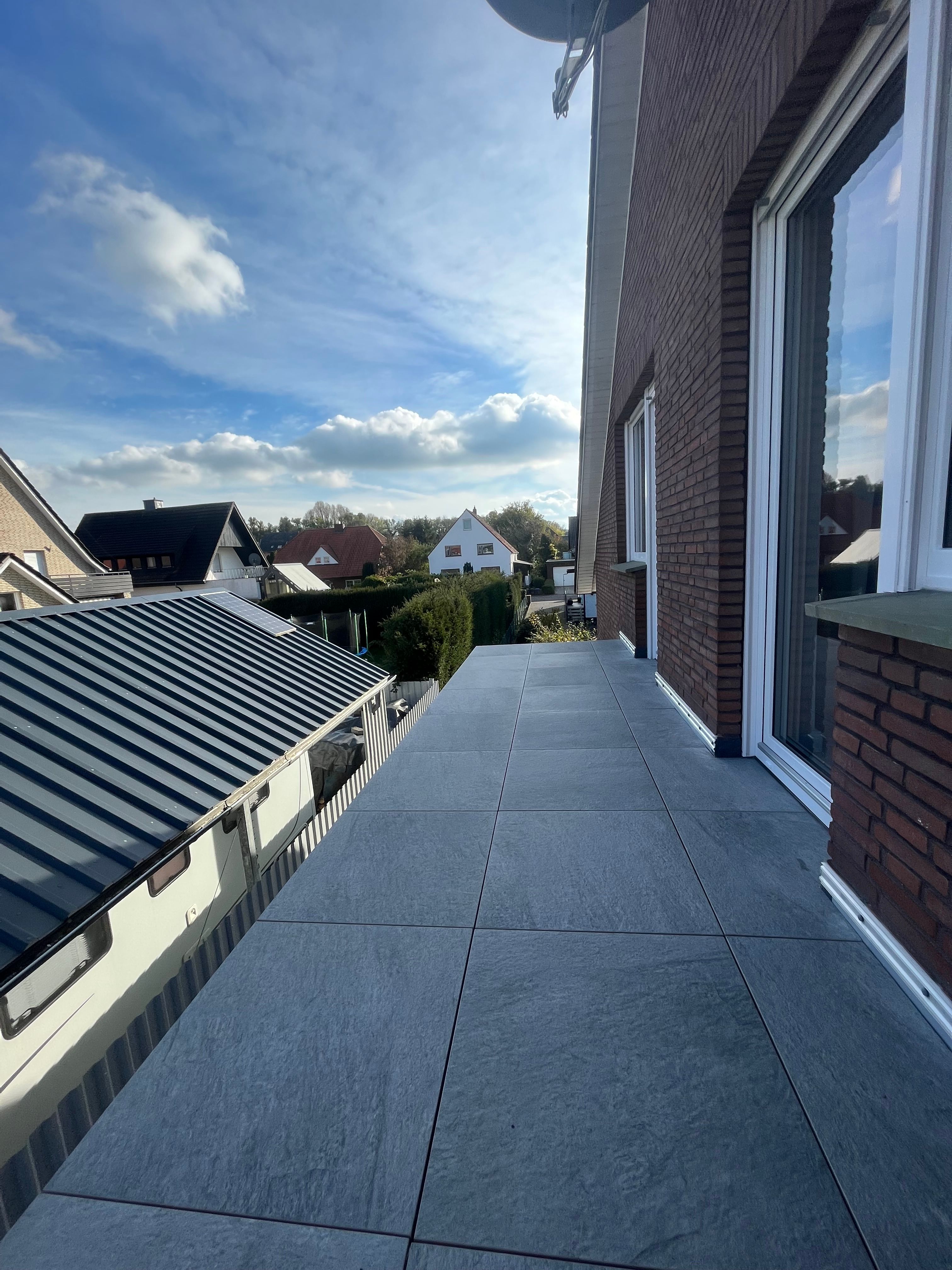Abdichtungsarbeiten an einer Dachterrasse